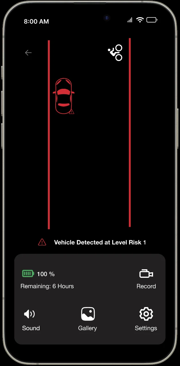 Project interface screen